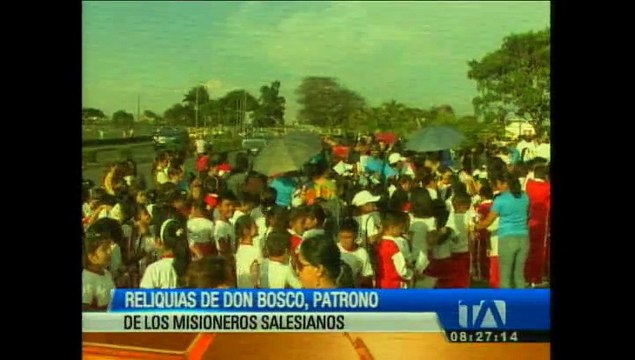 Miles de files recibieron las reliquias de Don Bosco en Morona Santiago