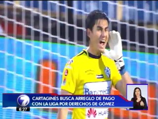 Cartaginés busca un arreglo de pago por el portero Alejandro Gómez