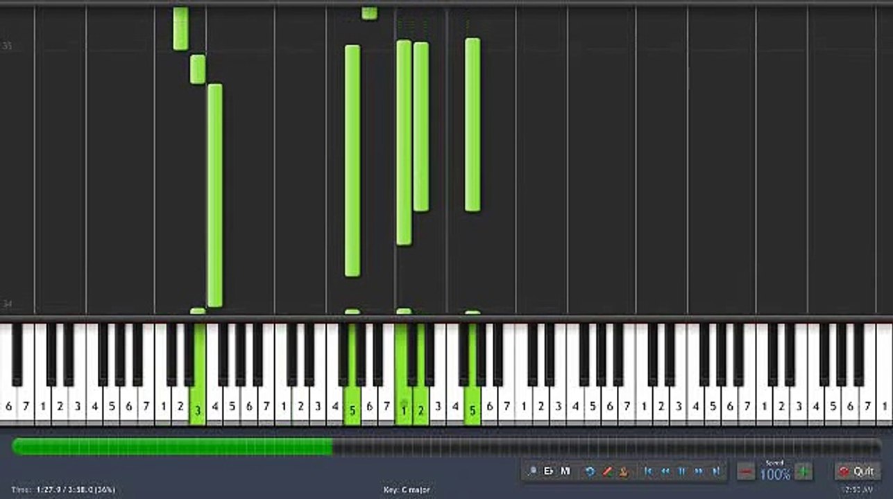 Synthesia - Richard Marx - Right Here Waiting Piano Tutorial