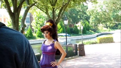 Megara Meg from Hercules in rare meet & greet at Epcot International Gateway 8/30/2013