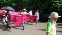 Moradores de ocupação fazem protesto em Sumaré