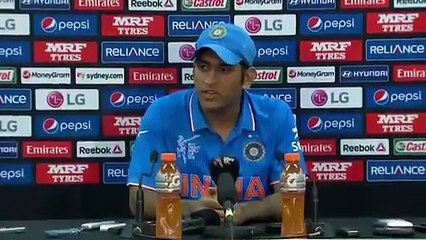 Dhoni Emotional Speech After loosing aginest Australia Worldcup 2015 - Video Dailymotion