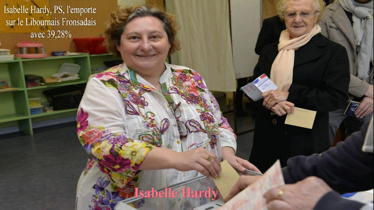 Télévision-Bordeaux-33 isabelle hardy, ps, l'emporte sur le libournais fronsadais avec 39,28% élus.movie
