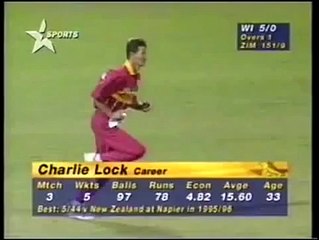 Funny Zimbabwe bowler knocks down the stumps at the nonstrikers end