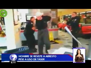 Hombre se resiste a arresto pese a uso de arma de electrochoque