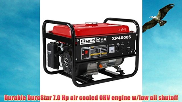 DuroMax XP4000S 7.0 HP Air Cooled OHV Gasoline Powered Portable RV Generator 4000-watt Red