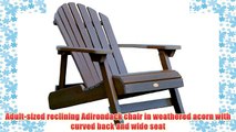 Highwood Hamilton Folding and Reclining Adirondack Chair Adult Size Weathered Acorn