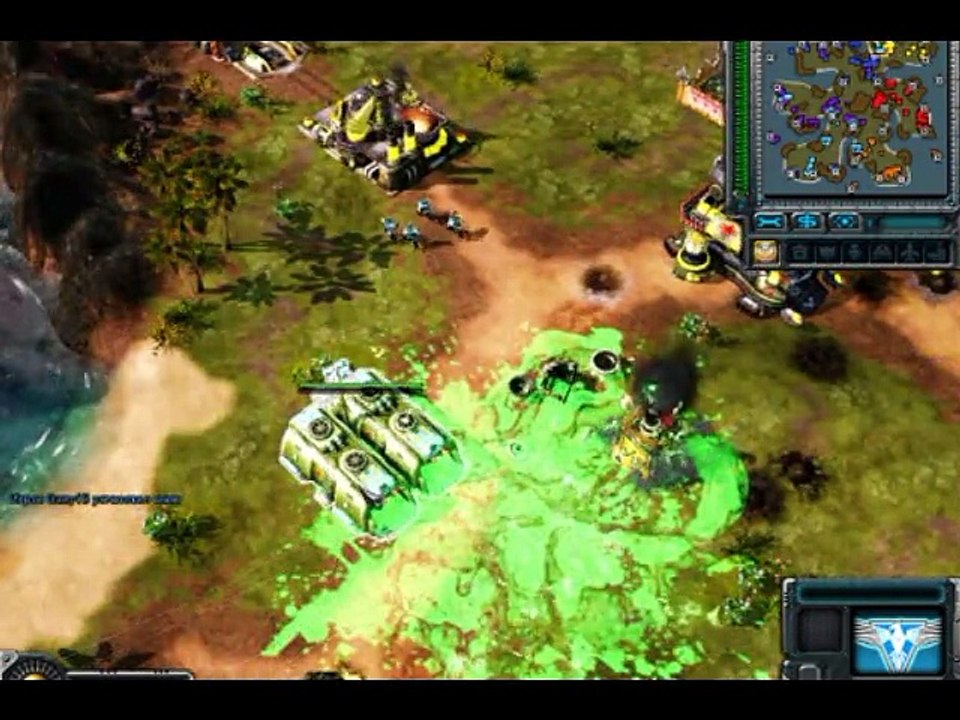 Red Alert 3 - 3x3 match on ''Magmageddon''. (Eng commentary)