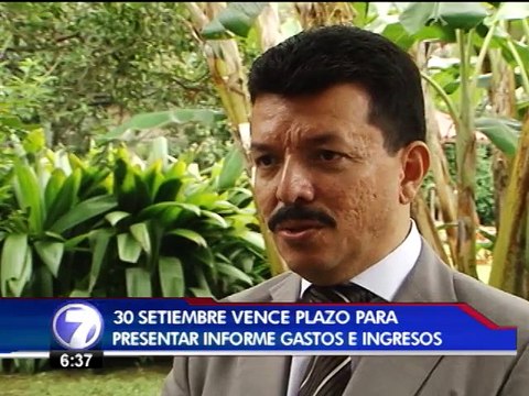 Plazo para reporte de ingresos y gastos de contribuyentes vence el 30 de setiembre