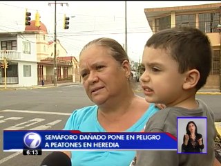 Dos intersecciones en Heredia tienen semáforos que no funcionan