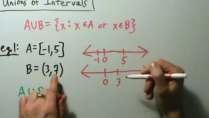 Intermediate Algebra - Unions of Intervals - Example 1