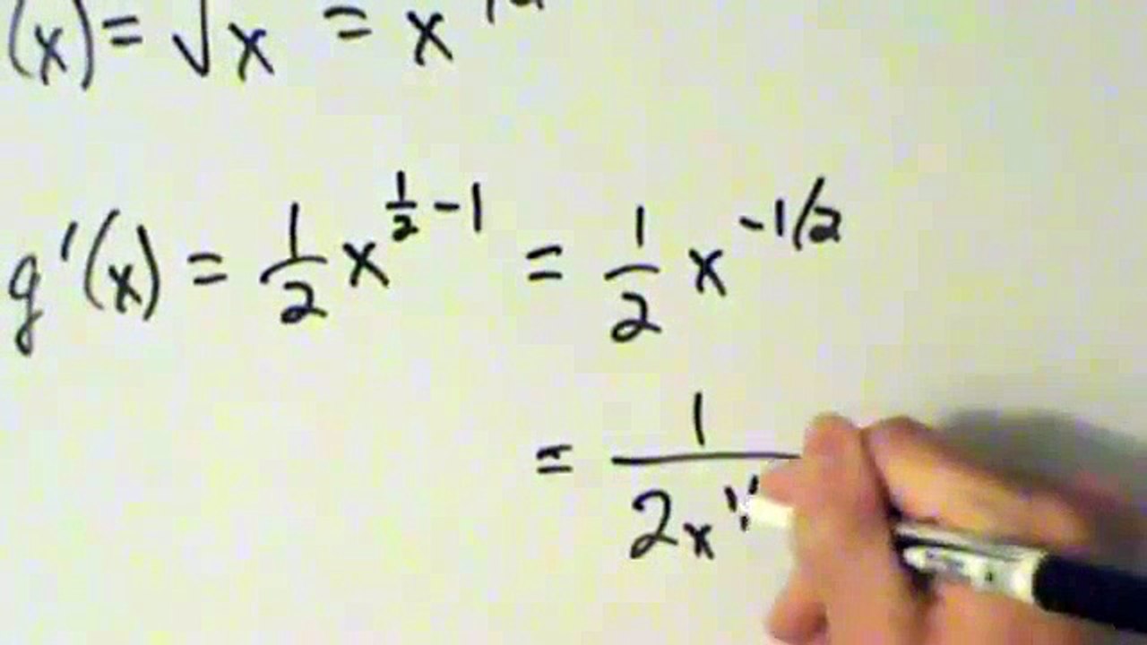 Calculus I - Derivatives - Power Rule (real exponents) - Example 2