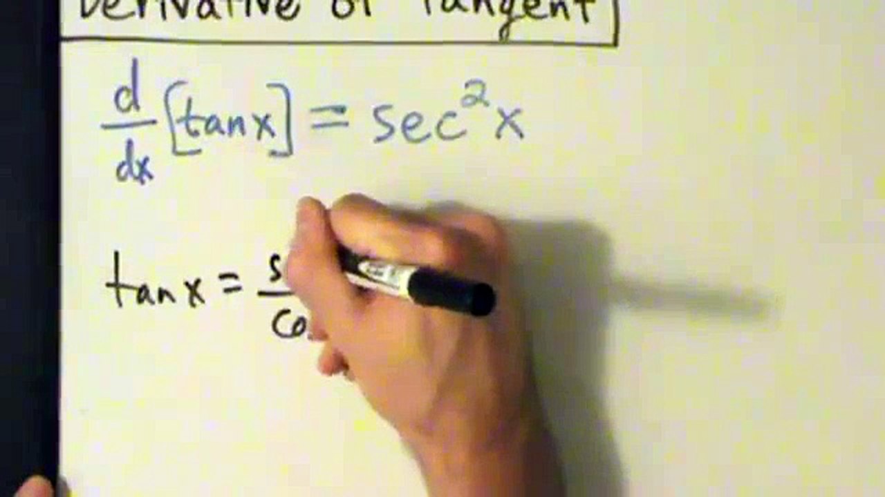 Calculus I - Derivative of Tangent Function tan(x) - Proof