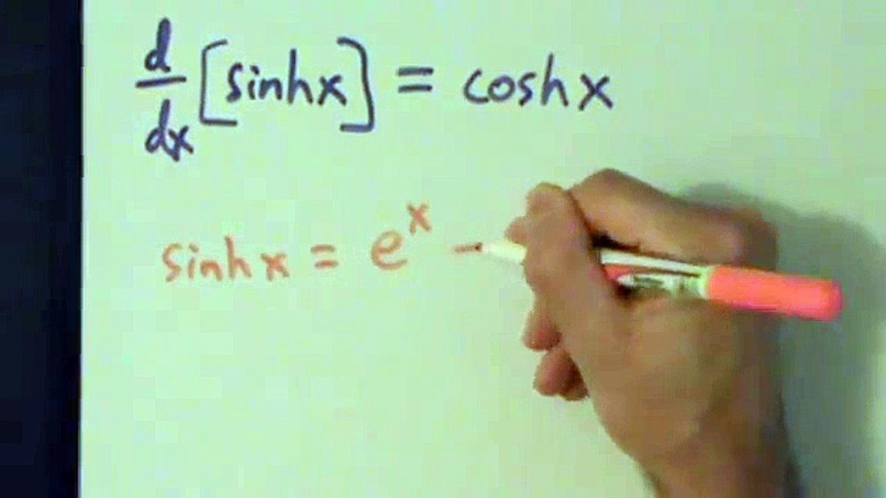 Calculus I - Derivative of Hyperbolic Sine Function sinh(x) - Proof