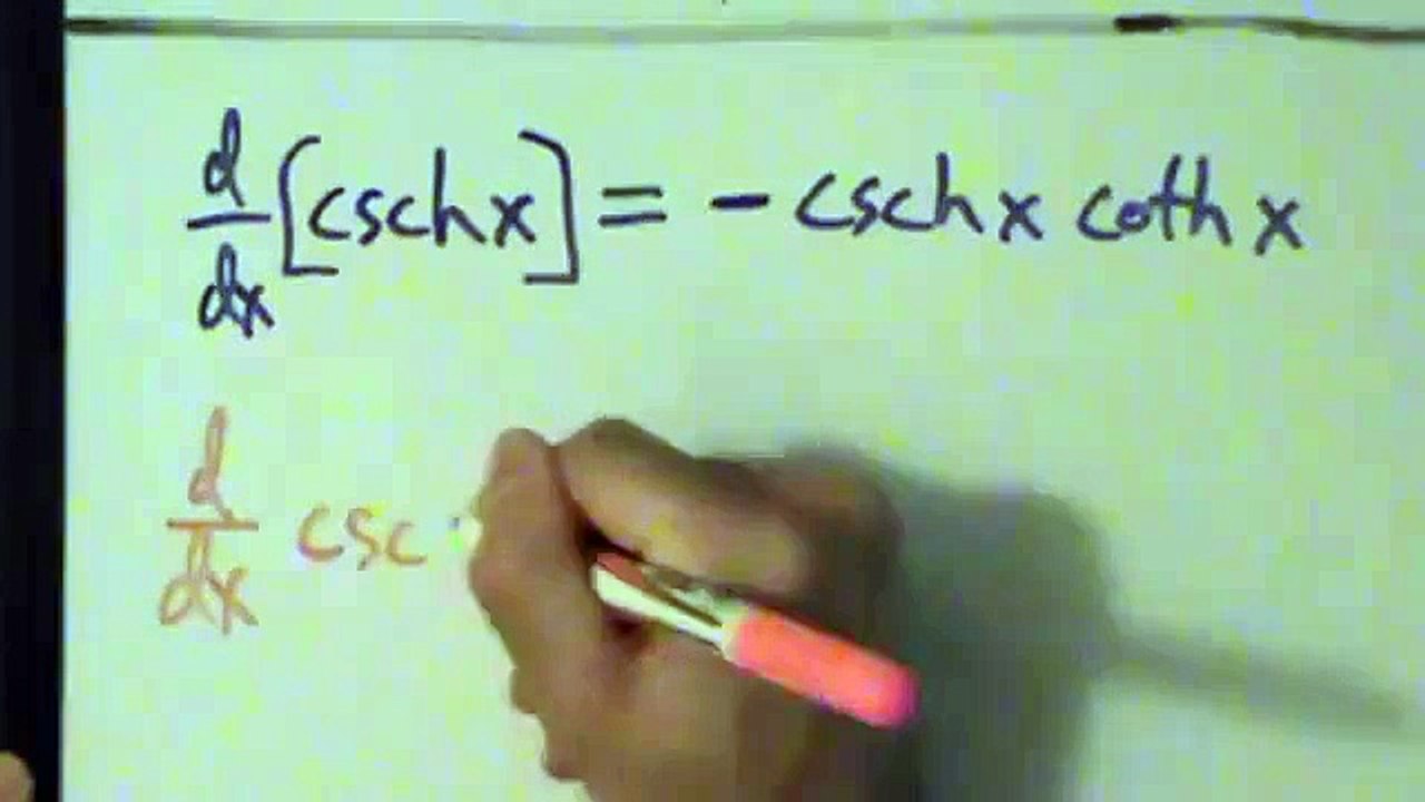 Calculus I - Derivative of Hyperbolic Cosecant Function csch(x) - Proof