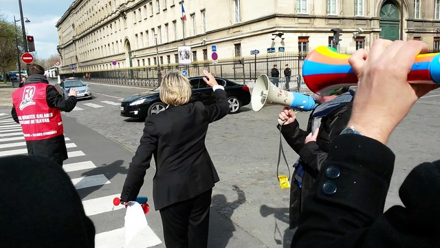 La Marseillaise revisitée par les salariés de Piteny Bowes, devant l'Assemblée Nationale