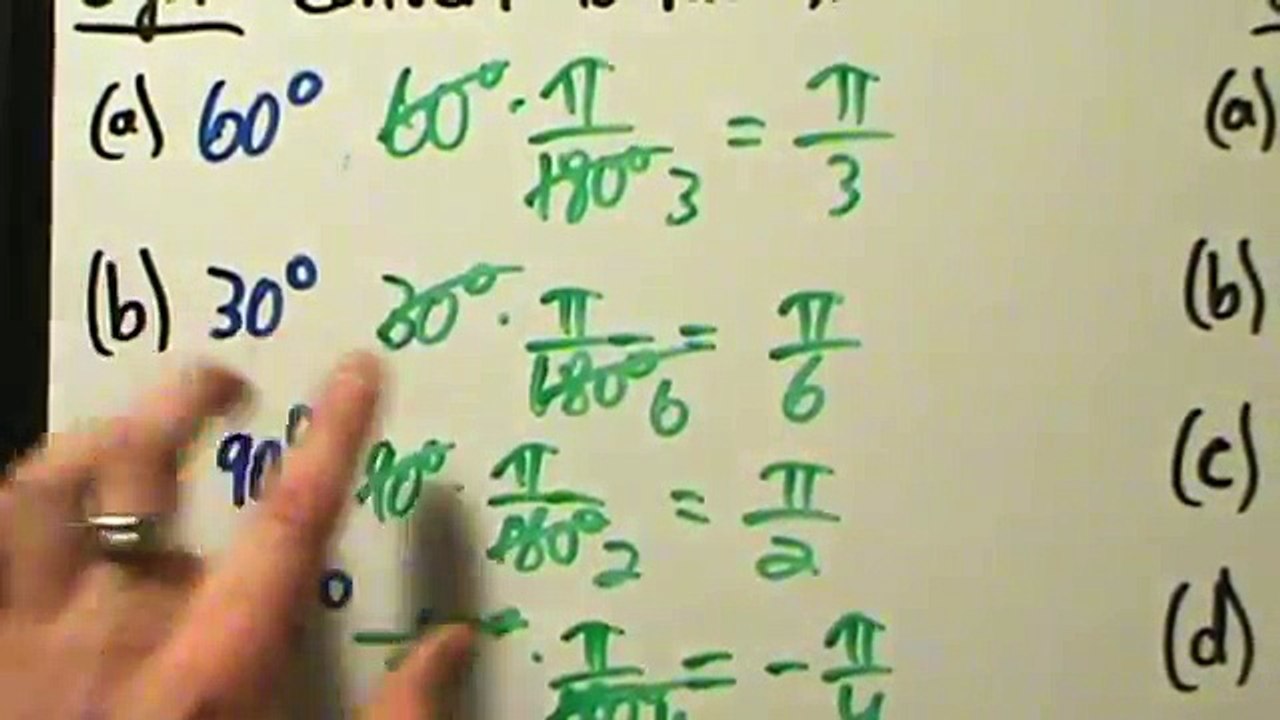 Trigonometry - Foundations - Converting Between Degrees and Radians - Lots of Examples