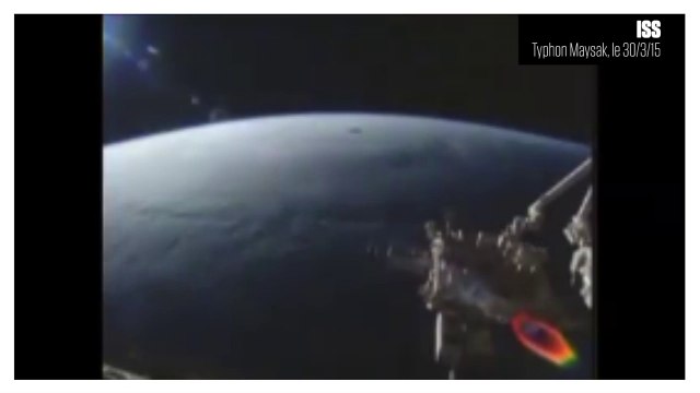 L'oeil du typhon Maysak vu depuis la station spatiale internationale