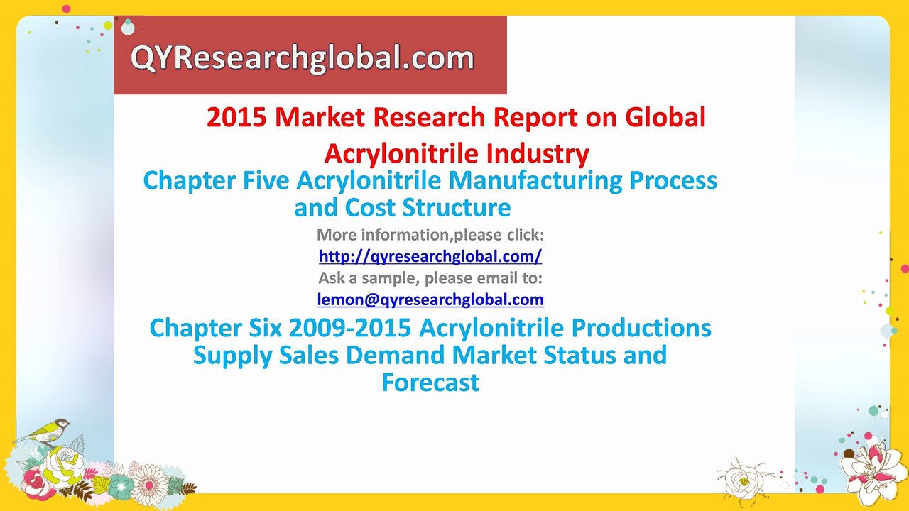2015 Market Research Report on Global Acrylonitrile Industry