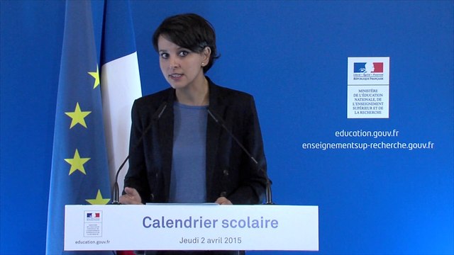 [ARCHIVE] Calendrier scolaire : conférence de presse de Najat Vallaud-Belkacem