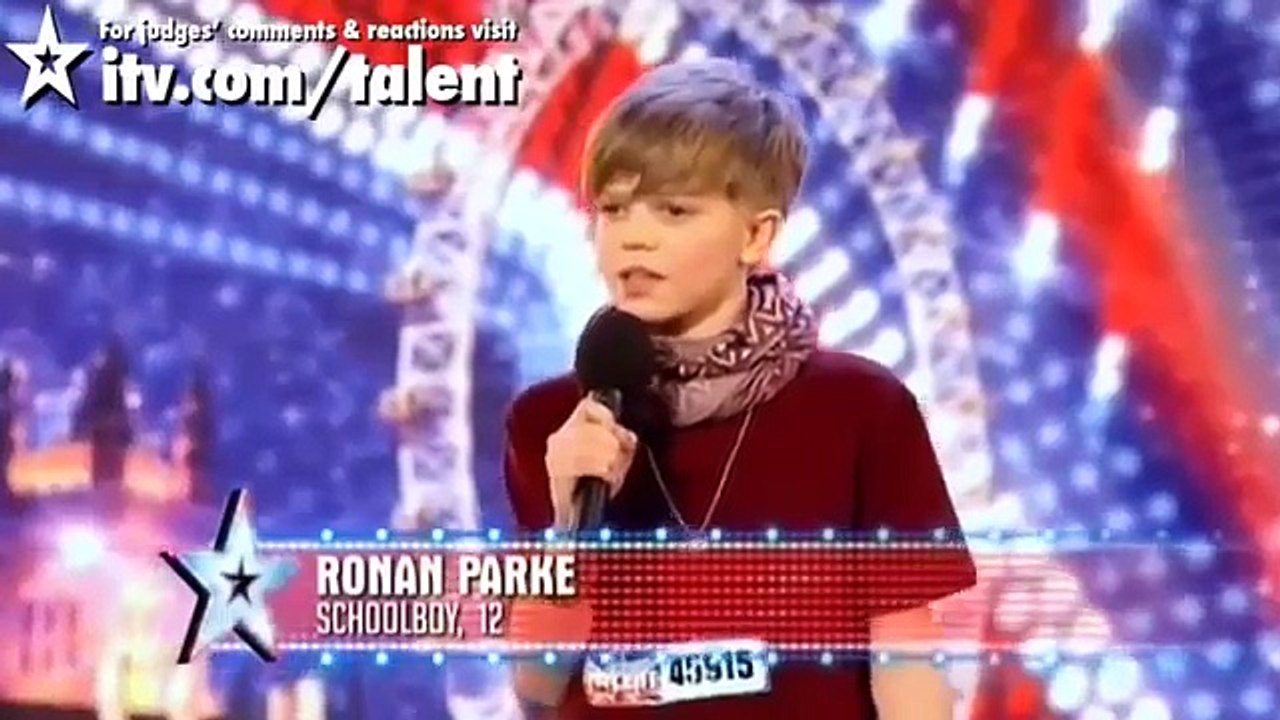 Ronan Parke Britains Got Talent 2011 Audition Itv Video Dailymotion 4544