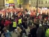 Student Protests UK- tuition fees. Occupying Tory HQ, Violent police, montage of November 2010