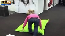 Dans une entreprise, les employés se lancent le défi d’exploser un pouf !