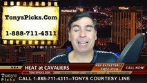 Cleveland Cavaliers vs. Miami Heat Free Pick Prediction NBA Pro Basketball Odds Preview 4-2-2015