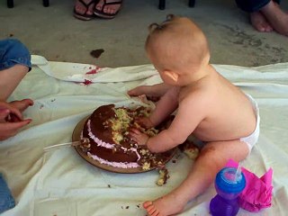 First Birthday Cake - Funny Baby