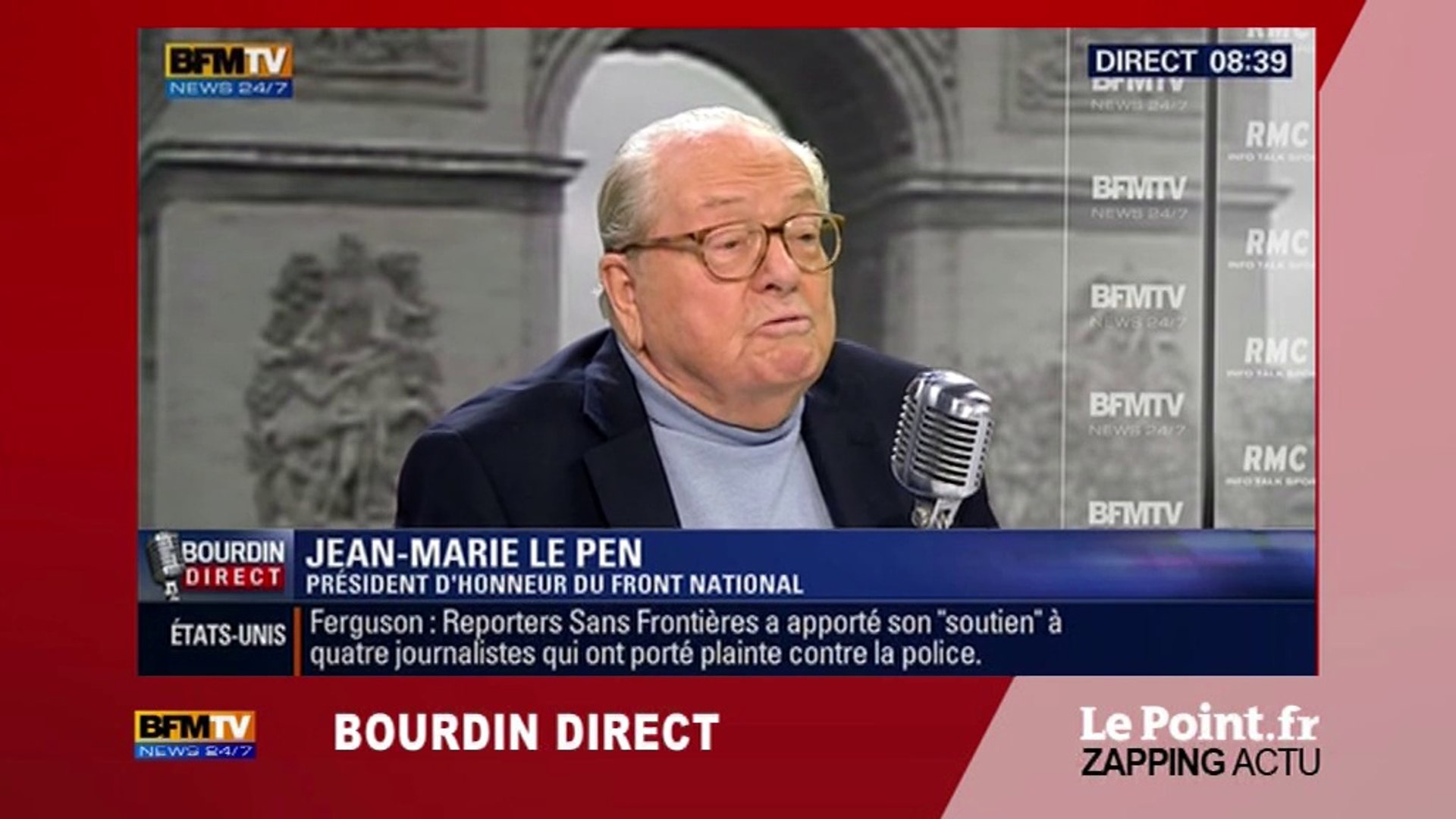 Jean-Marie Le Pen attribue le "prix du connard" au maire UMP de Nîmes... -  Zapping du 2/04 - Vidéo Dailymotion
