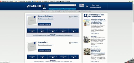TUTO - Le tableau de bord de Canalblog