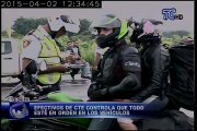 Operativo de tránsito en Santa Elena por feriado de Semana Santa