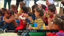 Clowns bring smiles to Syrian children - no comment