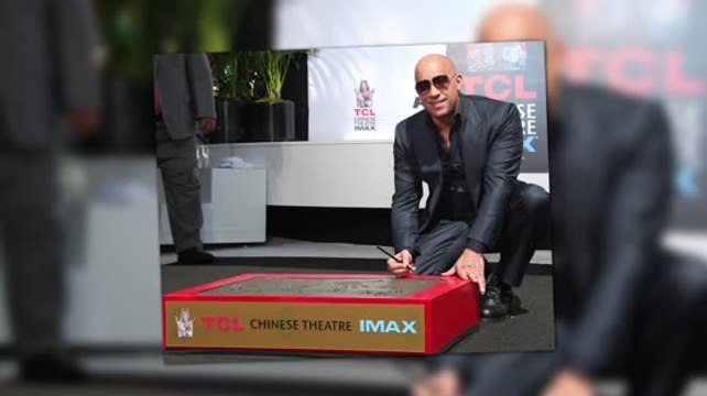 Furious 7 Star Vin Diesel Gets Hollywood Hand and Feet Ceremony