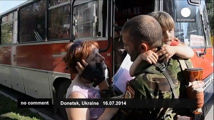 Donetsk residents continue to flee violence in rebel-held city to take refuge in Russia - no comment