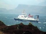 Ferry Boat in Stormy Sea Conditions Isle of Rum