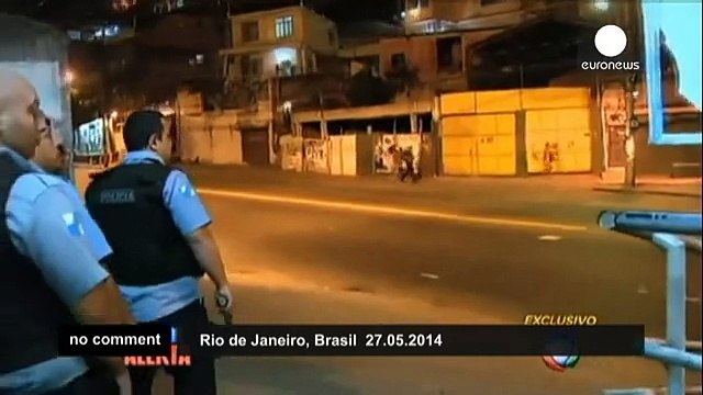 Gunfire in the streets of Rio de Janeiro - no comment