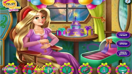 Download Video: Princess Games -  Pregnant Rapunzel Baby Shower - Pregnant Rapunzel Baby room Decoration Game