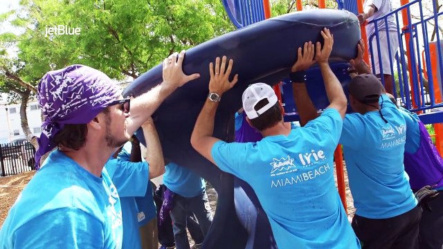 JetBlue with KaBOOM!, the Irie Foundation and the City of Miami Beach Build 21st Playground