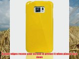 IDACA Silicone Jelly Shell Smooth Skin Slim TPU Case Cover for Samsung Galaxy S6 Yellow