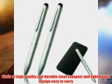 2xNo1accessory new silver steel multifuncational capacitive touch screen mobile phoneipadtablet stylus pen for HUAWEI MA