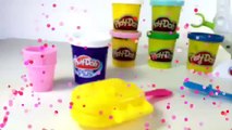 Play Doh Ice Cream Shoppe Shop Popsicles, Sundae making from Play Set Molds
