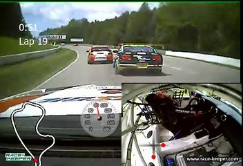 Ben Crosland Wins 2011 Pirelli World Challenge Mosport Round, being chased by Eric Foss