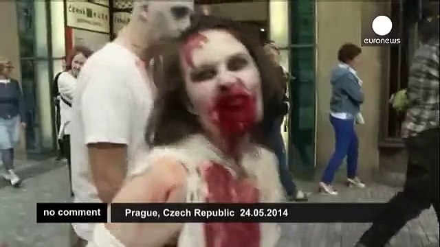Zombie apocalypse comes to Prague - no comment