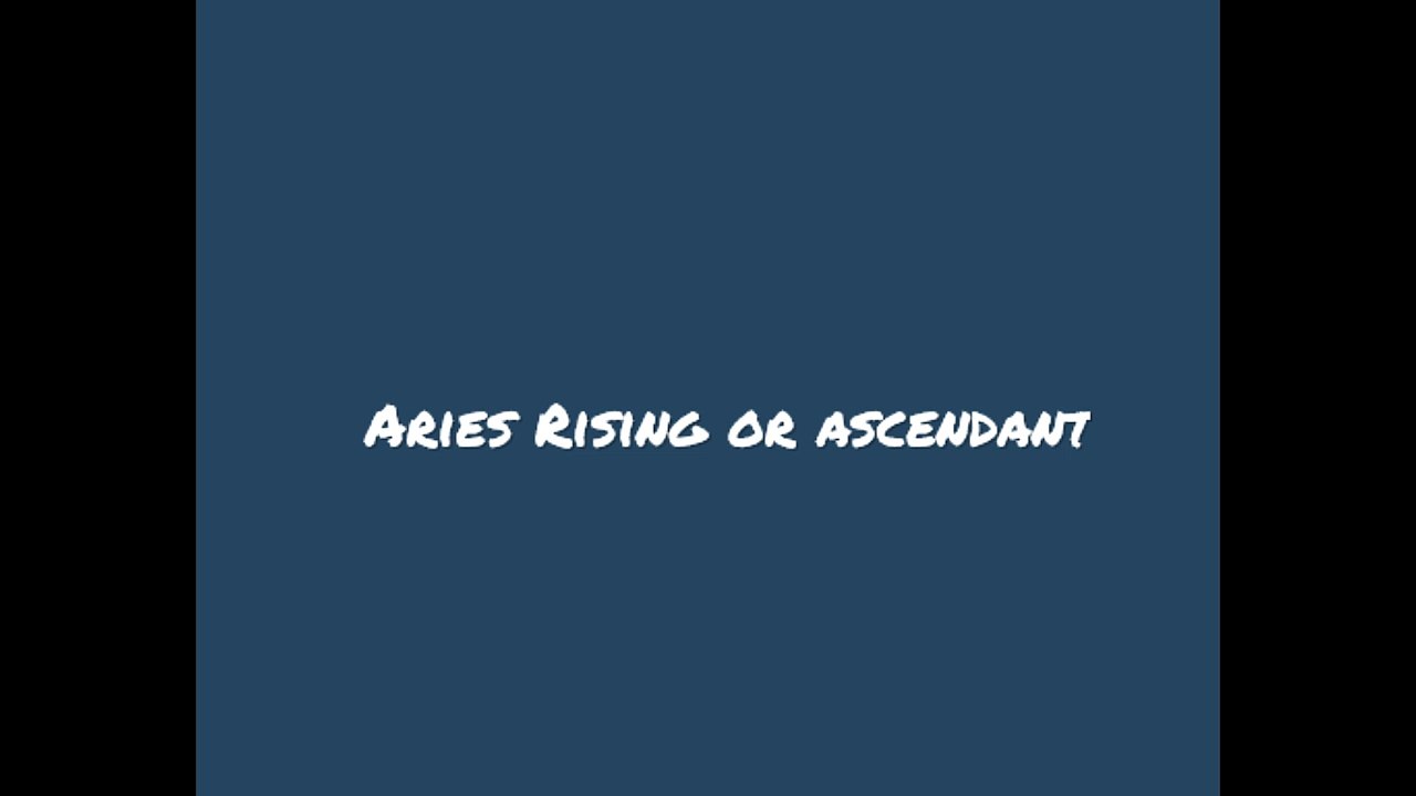 aries rising
