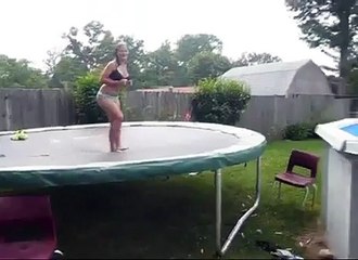 Trampoline-to-pool-fail