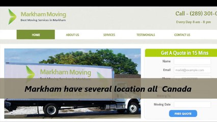 Markham Moving & Movers : Get A Moving Quote