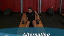 Alternating Floor Press Chest Exercise for Male