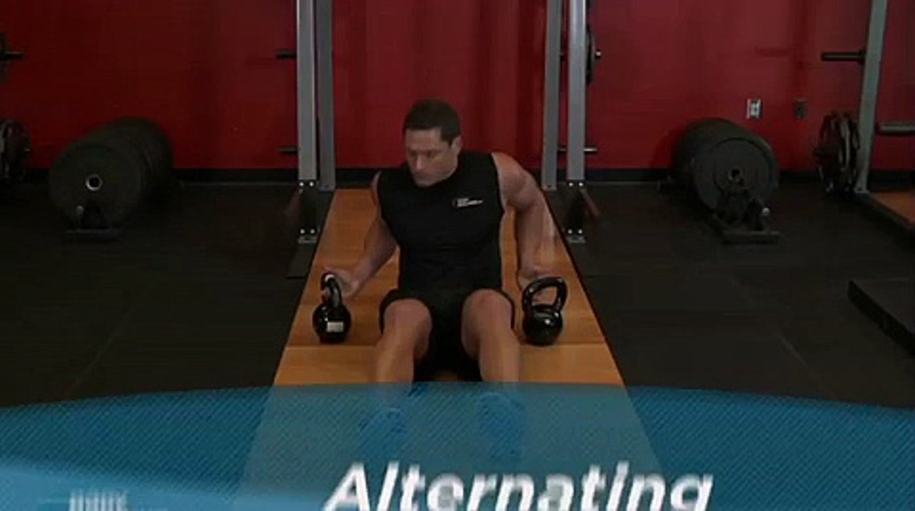 Alternating Floor Press Chest Exercise for Male