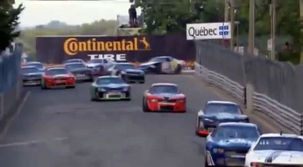 A huge crash in motor racing